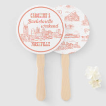 Junggesellinnenabschied Toile Nashville Korallenro