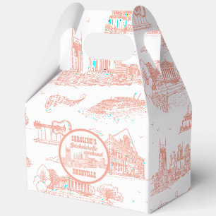 Junggesellinnenabschied Toile Nashville Korallenro Geschenkschachtel
