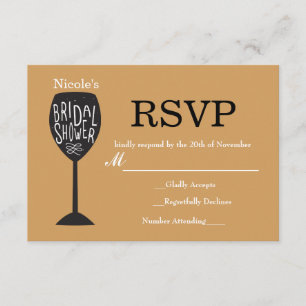 JUNGGESELLINNENABSCHIED Wein Glas JEDER FARBE RSVP Karte
