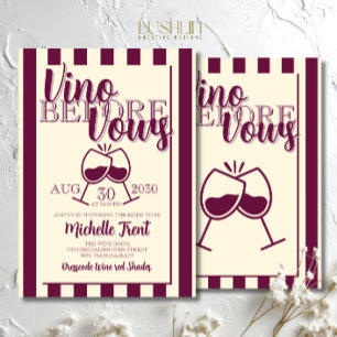 Junggesellinnenabschied Wein Thema Vino Before Vow Einladung