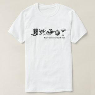 Junggesellinnenabschied Western Disco T-Shirt
