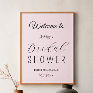 Junggesellinnenabschied Willkommen Blush Pink Poster