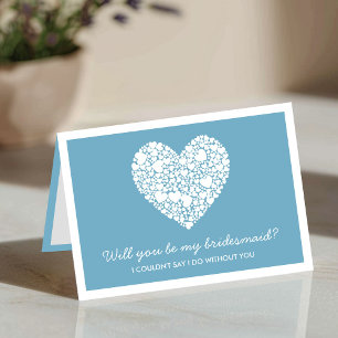 Junggesellinnenabschiede? Blue Heart Card Einladung