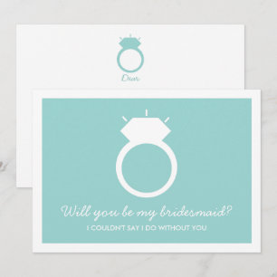 Junggesellinnenabschiede? Blue Ring Card Einladung