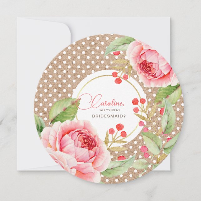 Junggesellinnenabschiede? Blume Einladung (Vorderseite)