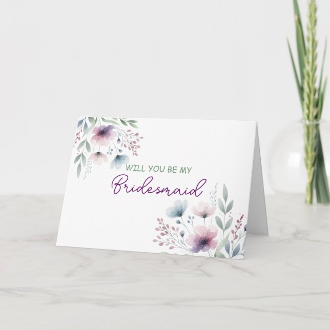 Junggesellinnenabschiede | Blumenhochzeit Karte (Vorderseite)