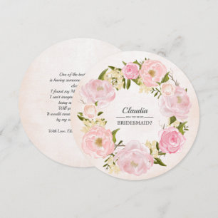 Junggesellinnenabschiede? Blush Pink Peony Wreath Einladung