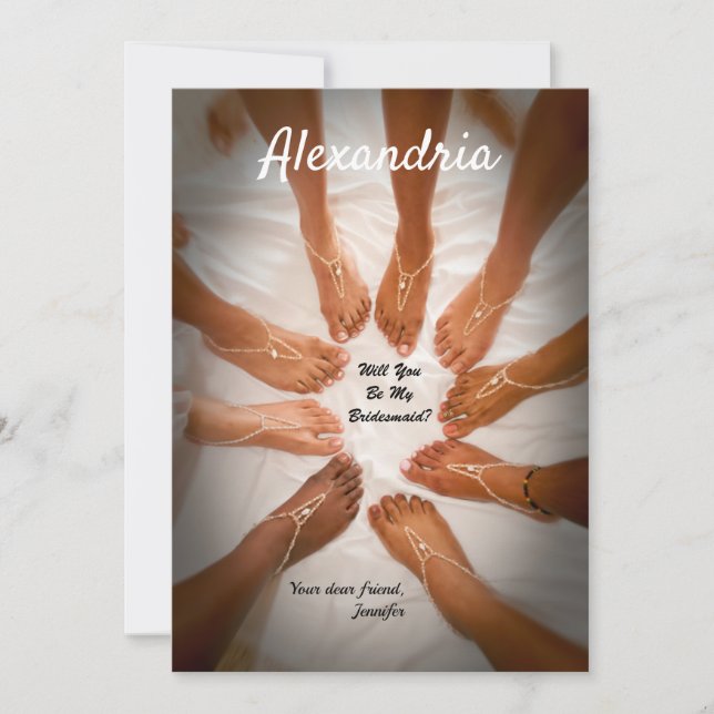 Junggesellinnenabschiede? Bride Beach Personalize Mitteilungskarte (Vorderseite)