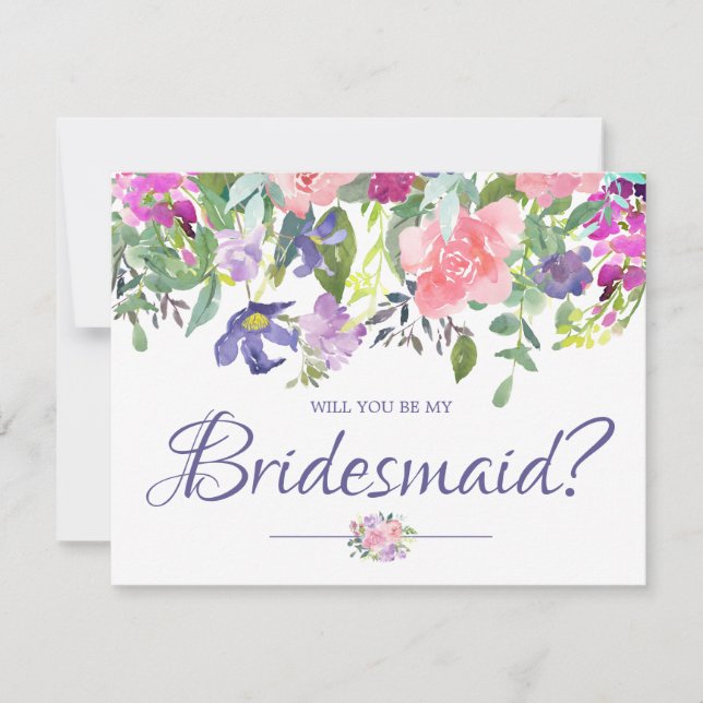 Junggesellinnenabschiede | Bridesmaid Card Einladung (Vorderseite)
