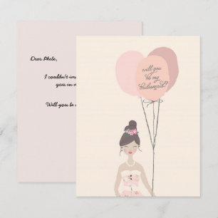 Junggesellinnenabschiede?   Bridesmaid-Karte Einladung