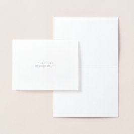 Junggesellinnenabschiede | Elegante Silberkarte Folienkarte