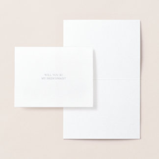 Junggesellinnenabschiede | Elegante Silberkarte Folienkarte