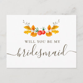 Junggesellinnenabschiede. Fall botanisches Blattwe Postkarte