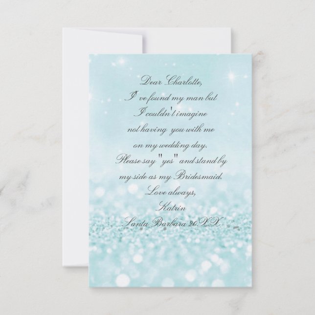 Junggesellinnenabschiede? Glitzer Blue Pastel Einladung (Vorderseite)