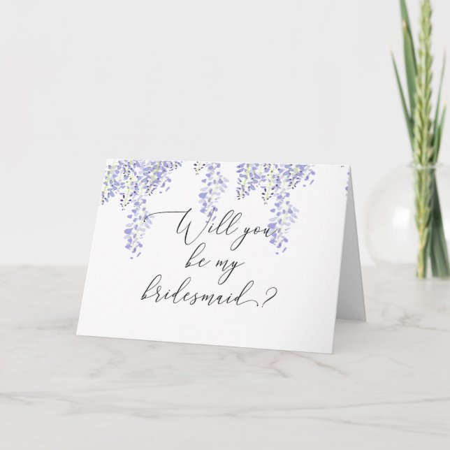Junggesellinnenabschiede? Lavender Wisteria Karte (Vorderseite)
