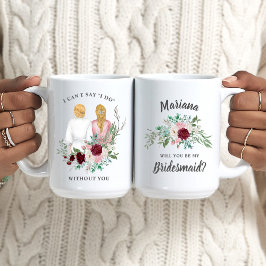 Junggesellinnenabschiede? Mädchen in Robes floral  Kaffeetasse