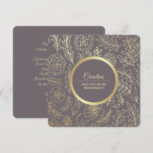 Junggesellinnenabschiede? Mocha Gold Floral Einladung