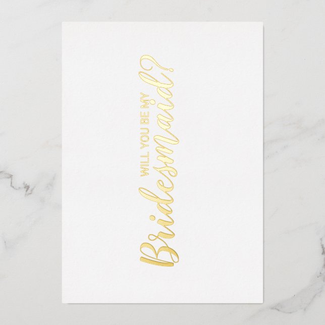 Junggesellinnenabschiede? Modern Script Gold Folieneinladung (Vorderseite)