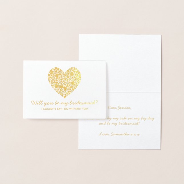 Junggesellinnenabschiede? Trendy Heart Folienkarte (Anzeige)