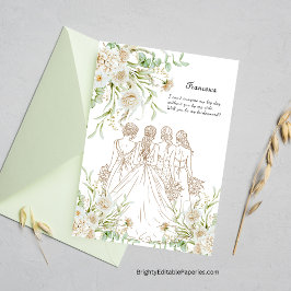 Junggesellinnenabschiede? Tropisches Pampas Grass Einladung