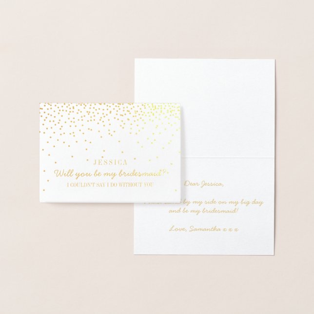 Junggesellinnenabschiede? Vintag Confetti Folienkarte (Anzeige)