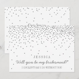 Junggesellinnenabschiede? Vintag Silver Confetti Einladung