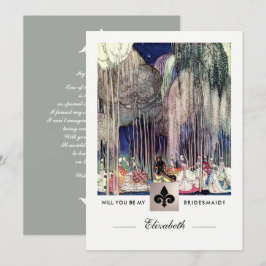 Junggesellinnenabschiede? Vintage Kunst Einladung