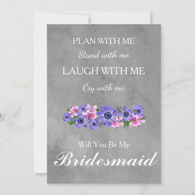 Junggesellinnenabschiede? Vorschlag von Bridesmaid Einladung (Vorderseite)