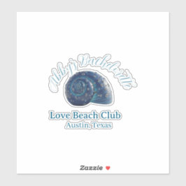 Junggesellinnenparty Strandclub blauer Meeresschal Aufkleber