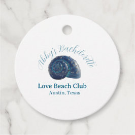 Junggesellinnenparty Strandclub blauer Meeresschal Geschenkanhänger
