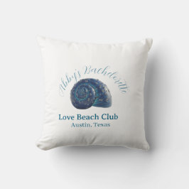 Junggesellinnenparty Strandclub blauer Meeresschal Kissen