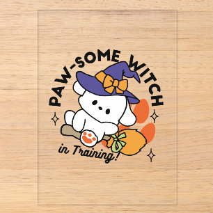 Junghunde im Training - Niedlicher Halloween-Hund Acryleinladungen