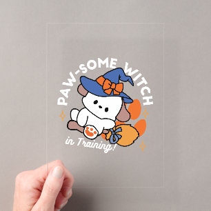 Junghunde im Training - Niedlicher Halloween-Hund Acryleinladungen