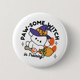 Junghunde im Training - Niedlicher Halloween-Hund Button