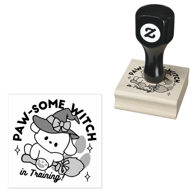 Junghunde im Training - Niedlicher Halloween-Hund Gummistempel (Stempel)