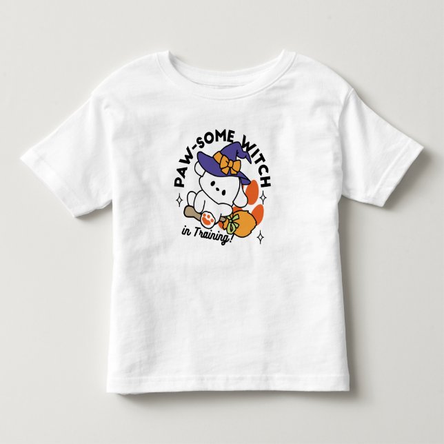 Junghunde im Training - Niedlicher Halloween-Hund Kleinkind T-shirt (Vorderseite)