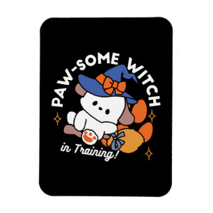 Junghunde im Training - Niedlicher Halloween-Hund Magnet