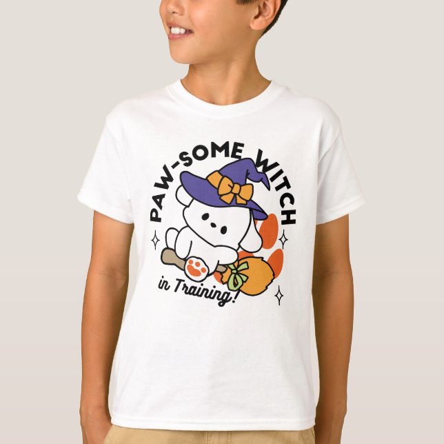 Junghunde im Training - Niedlicher Halloween-Hund T-Shirt (Vorderseite)
