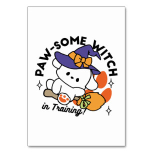 Junghunde im Training - Niedlicher Halloween-Hund Tischnummer