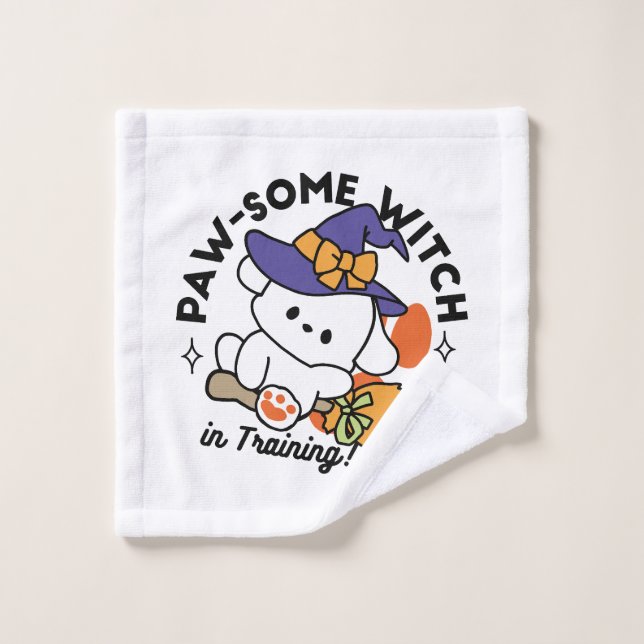 Junghunde im Training - Niedlicher Halloween-Hund Waschlappen (Waschlappen)
