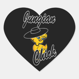 Jungian Chick #4 Herz-Aufkleber