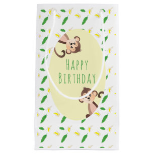 Jungle Affen Banane Tropenleder Muster Kleine Geschenktüte