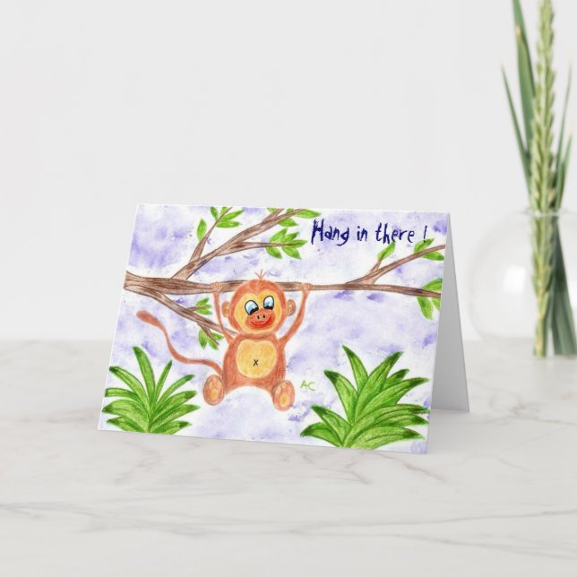Jungle-Affen-Ermutigungskarte Karte (Vorderseite)
