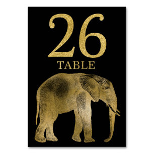 Jungle Africa Animal Elephant Tischnummer Card 26