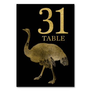 Jungle African Animal Ostrich Tischnummer Card 31