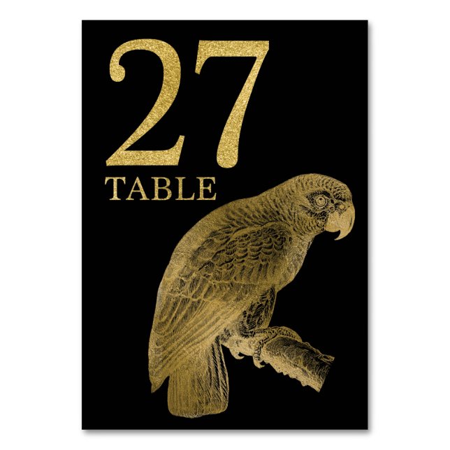 Jungle African Animal Parrot Numéro de table Carte (Par défaut)