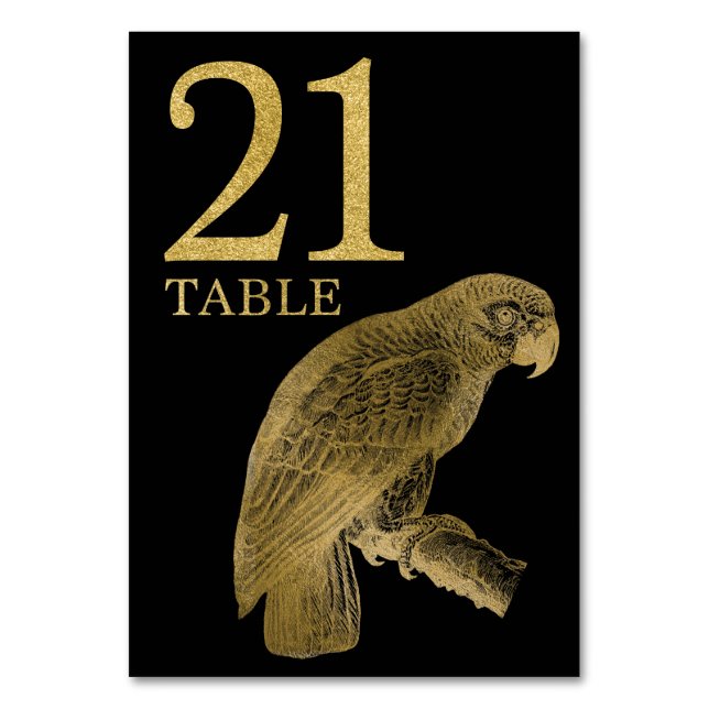 Jungle African Animal Parrot Numéro de table Carte (Par défaut)