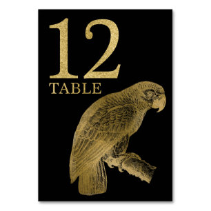 Jungle African Animal Parrot Tischnummer Card 12