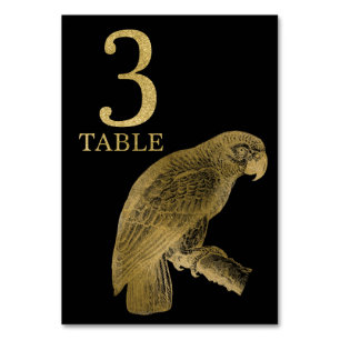 Jungle African Animal Parrot Tischnummer Card 3