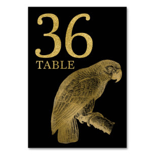 Jungle African Animal Parrot Tischnummer Card 36